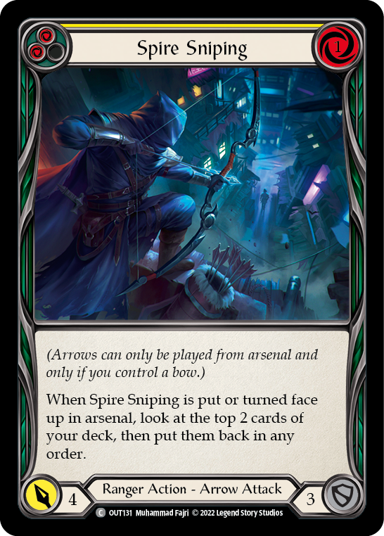 Spire Sniping (Yellow) [OUT131] (Outsiders) Rainbow Foil