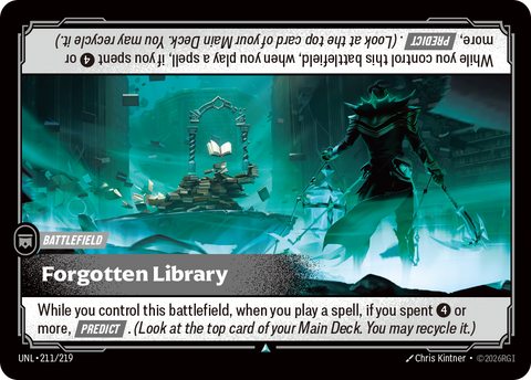 front of card Forgotten Library [Unleashed] 211/219
