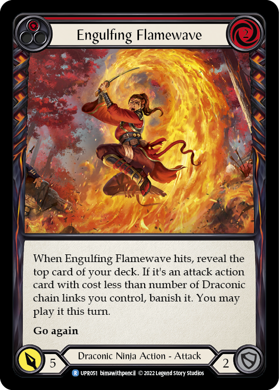 Engulfing Flamewave (Red) [UPR051] (Uprising) Rainbow Foil