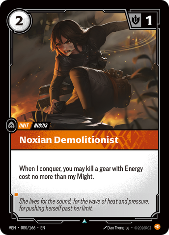 front of card Noxian Demolitionist [Vendetta] 080/166