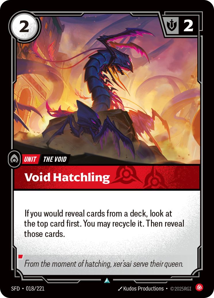 front of card Void Hatchling [Spiritforged] 018/221