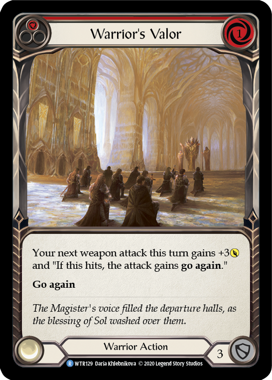 Warrior's Valor (Red) [U-WTR129] (Welcome to Rathe Unlimited) Unlimited Normal