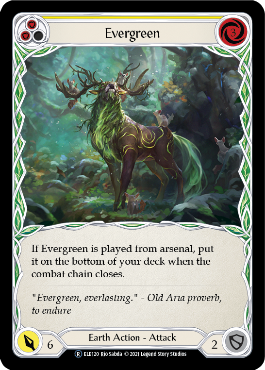 Evergreen (Yellow) [U-ELE120] (Tales of Aria Unlimited) Unlimited Rainbow Foil