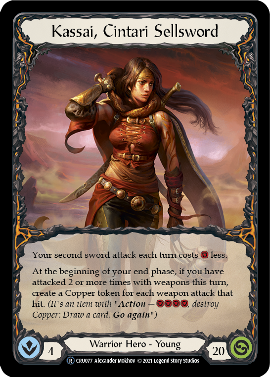 Kassai, Cintari Sellsword [U-CRU077] (Crucible of War Unlimited) Unlimited Rainbow Foil