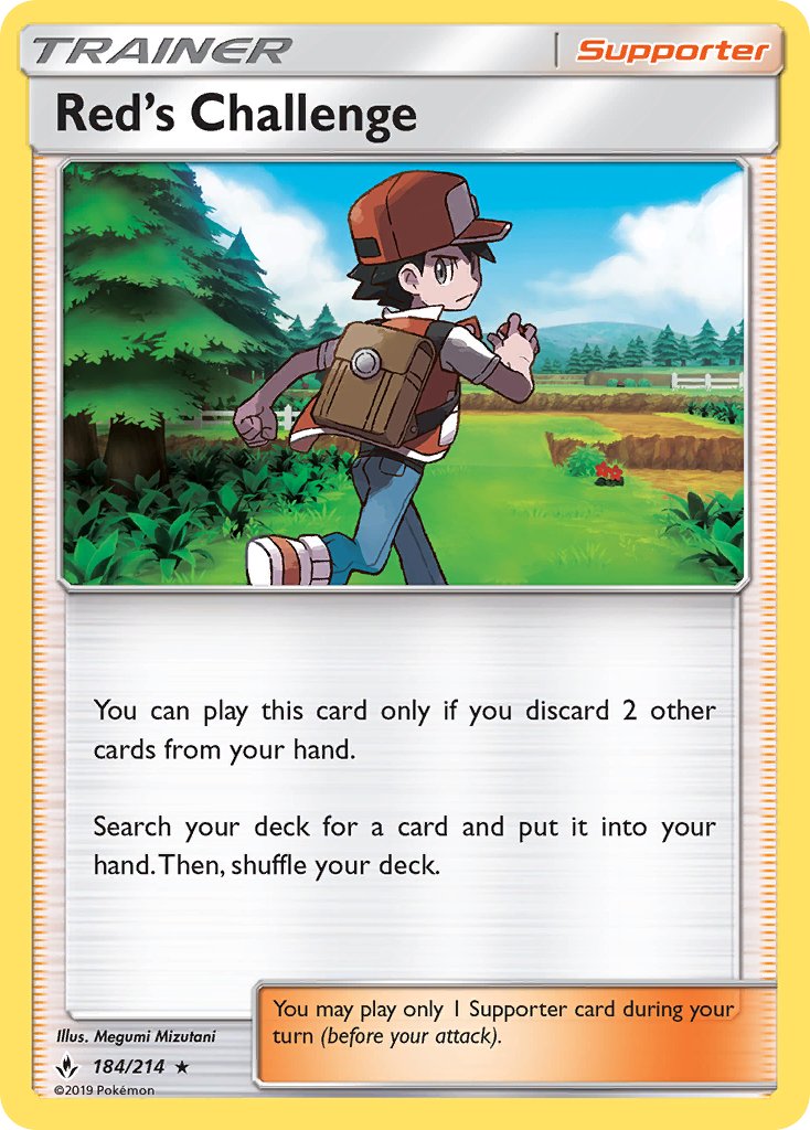 Red's Challenge (184/214) (Sun & Moon: Unbroken Bonds) [Theme Deck Exclusive]
