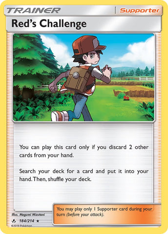 Red's Challenge (184/214) (Sun & Moon: Unbroken Bonds) [Theme Deck Exclusive]