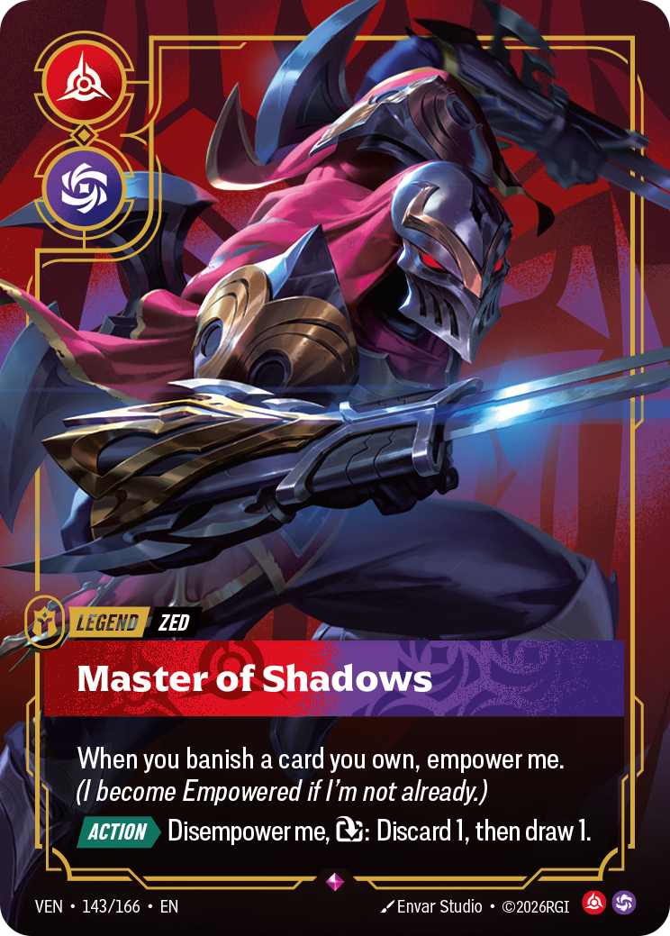 front of card Zed - Master of Shadows [Vendetta] 143/166