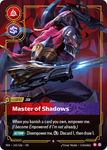 front of card Zed - Master of Shadows [Vendetta] 143/166