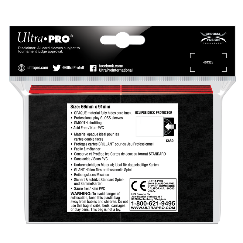 Ultra PRO: Standard 100ct Sleeves - Eclipse Gloss (Apple Red)