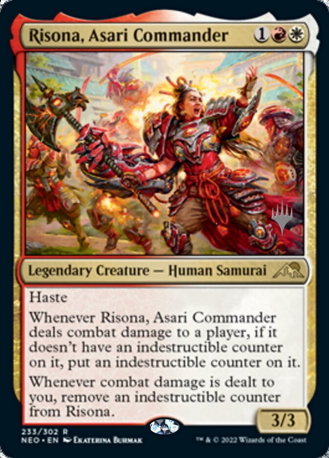 Risona, Asari Commander (Promo Pack) [Kamigawa: Neon Dynasty Promo Pack]