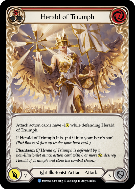 Herald of Triumph (Red) [MON008] (Monarch) 1st Edition Normal
