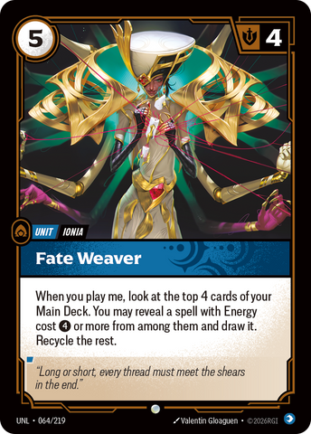 front of card Fate Weaver [Unleashed] 064/219