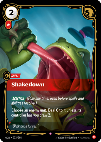 front of card Shakedown [Origins] #033