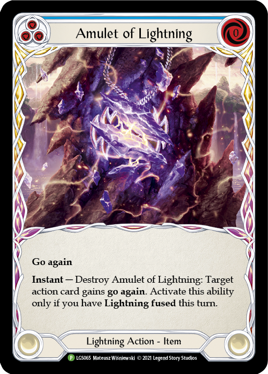 Amulet of Lightning [LGS065] (Promo) Cold Foil