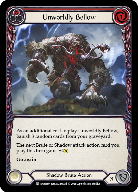 Unworldly Bellow (Red) [MON150] (Monarch) 1st Edition Normal
