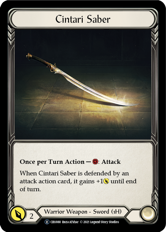 Cintari Saber [U-CRU080] (Crucible of War Unlimited) Unlimited Rainbow Foil