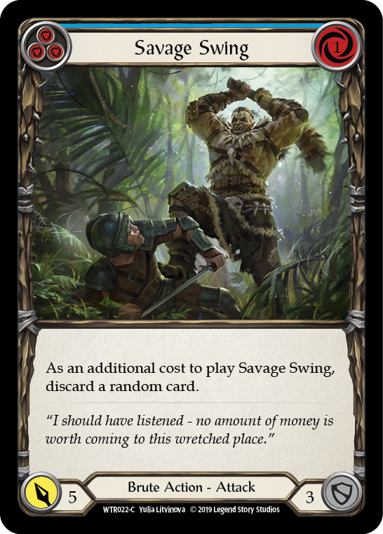 Savage Swing (Blue) [WTR022-C] (Welcome to Rathe) Alpha Print Rainbow Foil