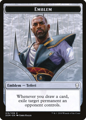 Emblem: Teferi, Hero of Dominaria [Dominaria Tokens]