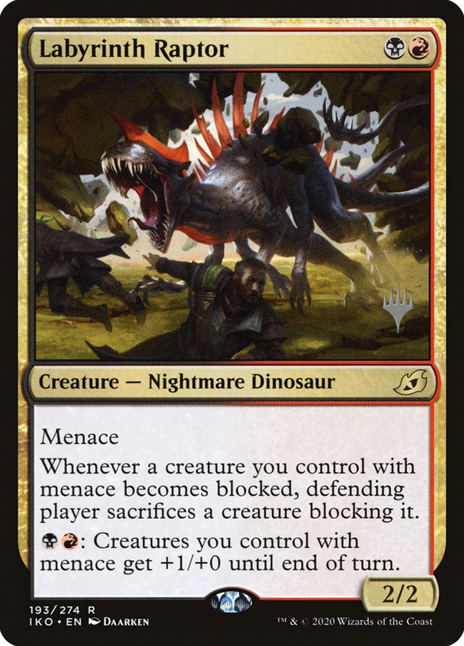 Labyrinth Raptor (Promo Pack) [Ikoria: Lair of Behemoths Promo Pack]