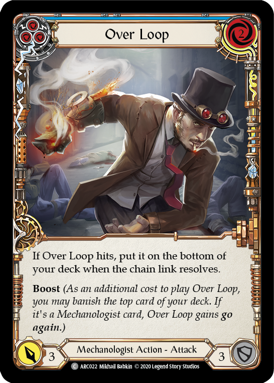 Over Loop (Blue) [U-ARC022] (Arcane Rising Unlimited) Unlimited Rainbow Foil