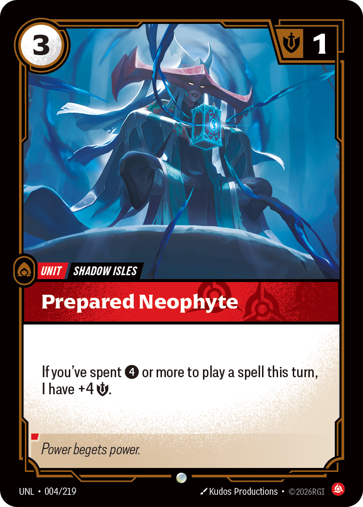 front of card Prepared Neophyte [Unleashed] 004/219