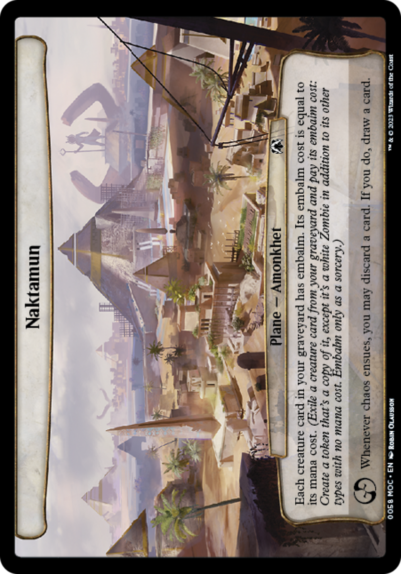 (Oversized Plane) Naktamun [March of the Machine Commander Planes]