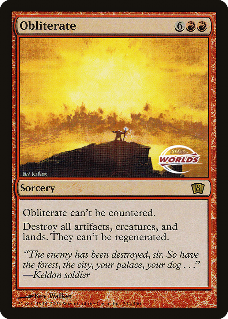 (Oversized) Obliterate (World Championship 2003) [Oversize Cards]