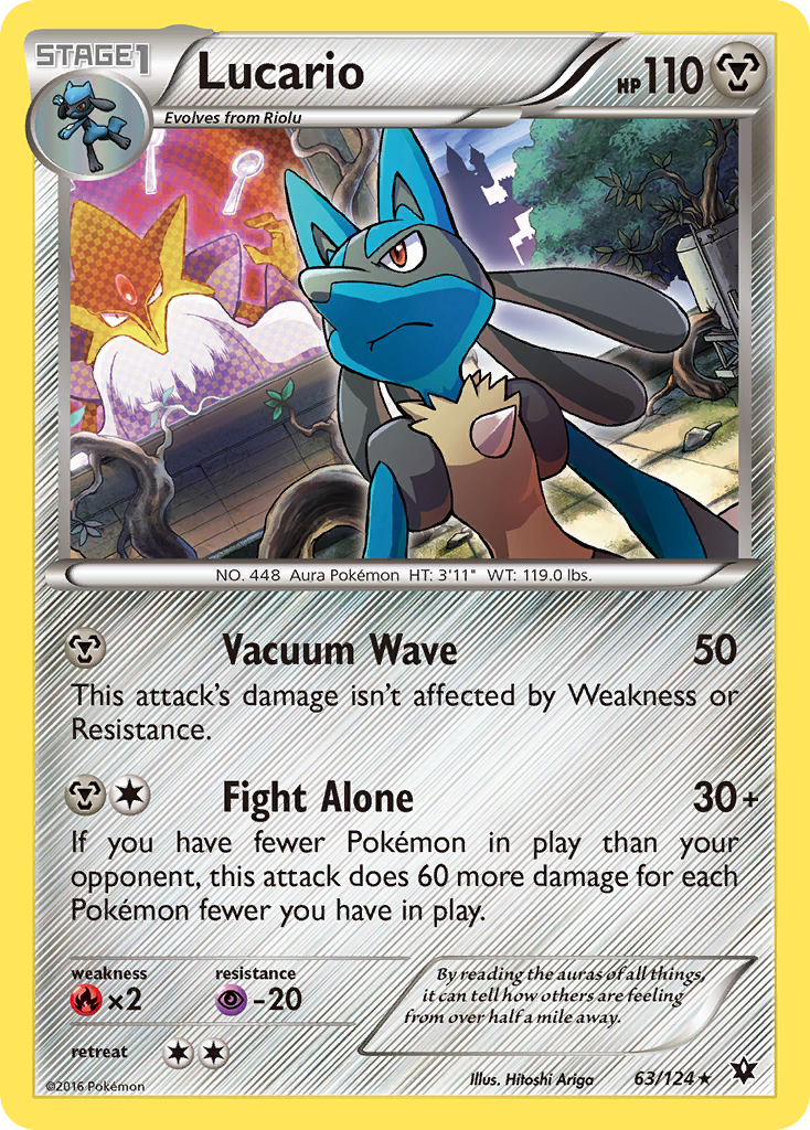 Lucario (63/124) (Cosmos Holo) (XY: Fates Collide) [Theme Deck Exclusive]