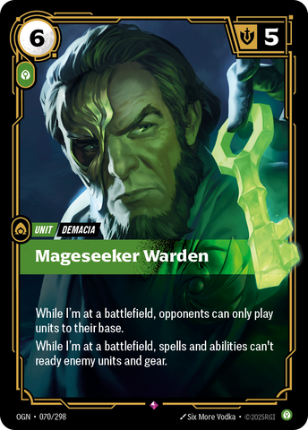 front of card Mageseeker Warden [Origins] #070