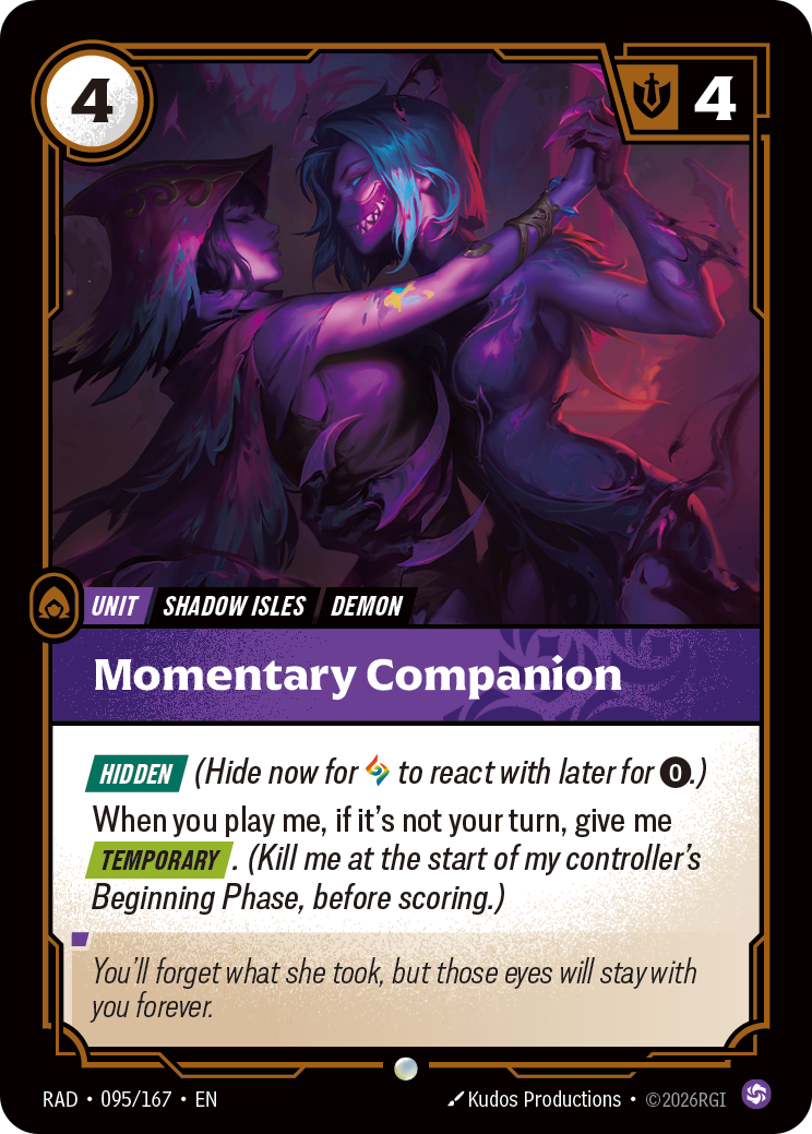 front of card Momentary Companion [Radiance] 095/167