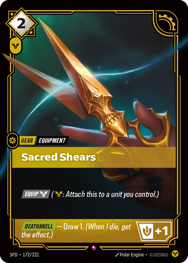 front of card Sacred Shears [Spiritforged] 172/221