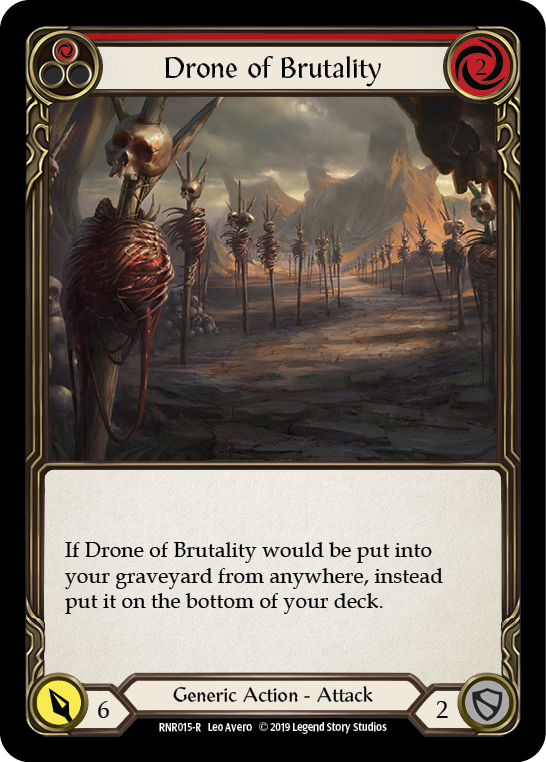 Drone of Brutality (Red) [RNR015-R] (Rhinar Hero Deck) 1st Edition Normal