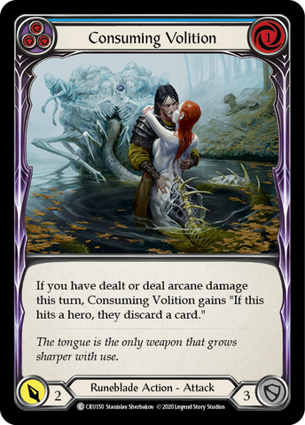 Consuming Volition (Blue) [CRU150] (Crucible of War) 1st Edition Rainbow Foil