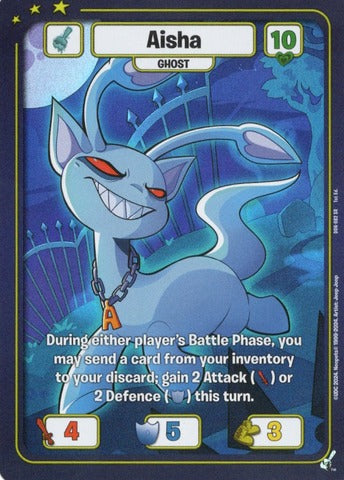 Aisha (Ghost) - Foil - Defenders of Neopia - 1st Edition