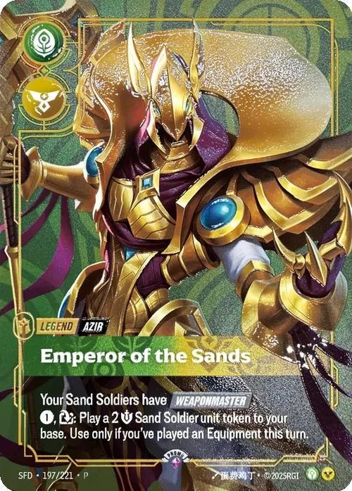 Azir - Emperor of the Sands (Metal) [Organized Play Promos]