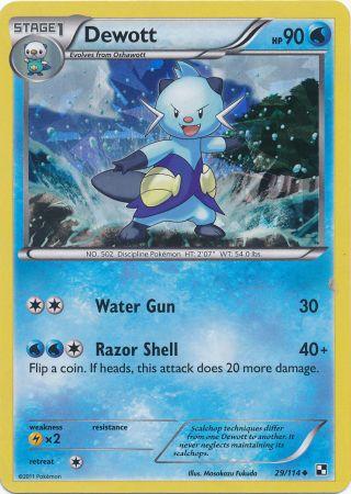 Dewott (29/114) (Cracked Ice Holo) (Black & White: Base Set) [Theme Deck Exclusive]