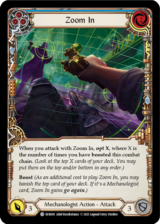 Zoom In (Blue) [EVR081] (Everfest) 1st Edition Rainbow Foil