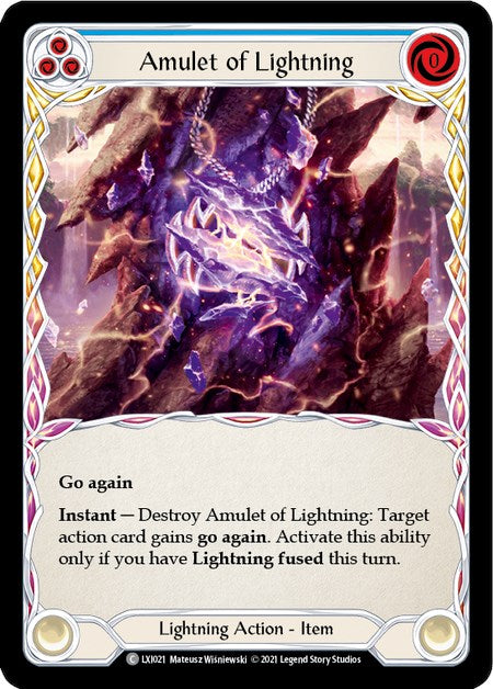 Amulet of Lightning (Blue) [LXI021] (Tales of Aria Lexi Blitz Deck) 1st Edition Normal