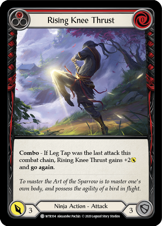 Rising Knee Thrust (Red) [U-WTR104] (Welcome to Rathe Unlimited) Unlimited Rainbow Foil