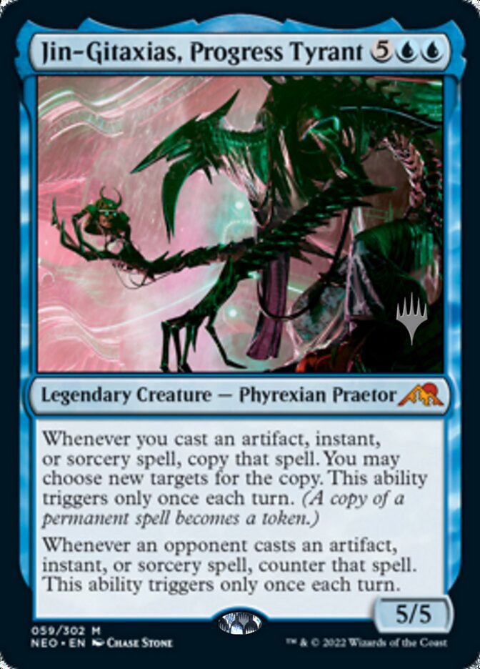 Jin-Gitaxias, Progress Tyrant (Promo Pack) [Kamigawa: Neon Dynasty Promo Pack]