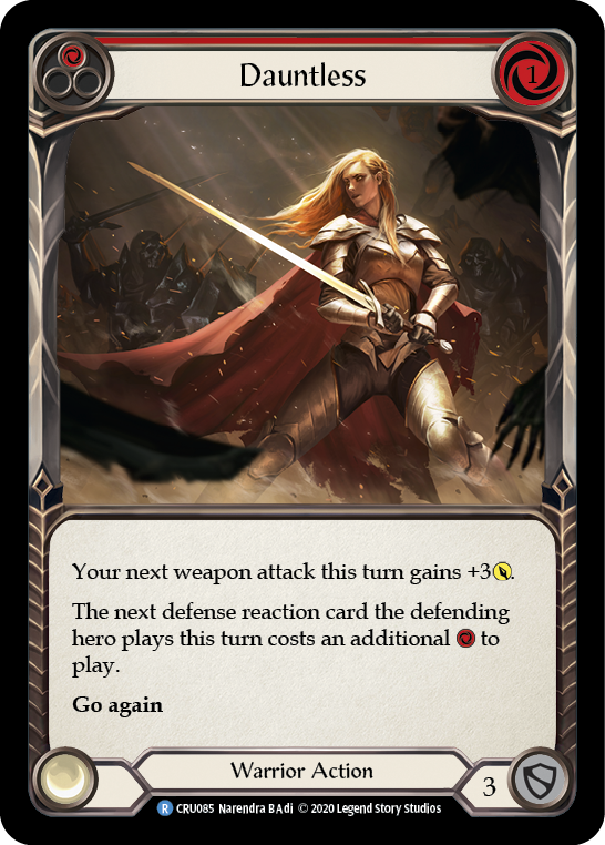 Dauntless (Red) [CRU085] (Crucible of War) 1st Edition Rainbow Foil
