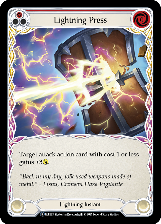 Lightning Press (Red) [U-ELE183] (Tales of Aria Unlimited) Unlimited Normal
