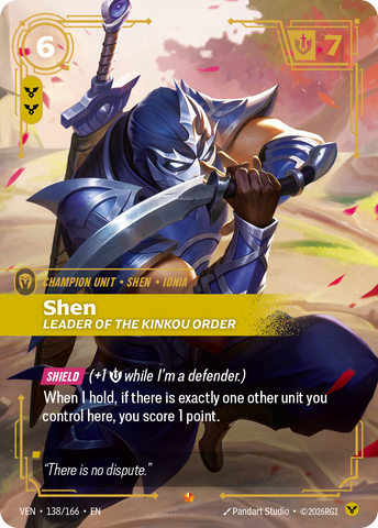 front of card Shen, Leader of the Kinkou Order [Vendetta] 138/166