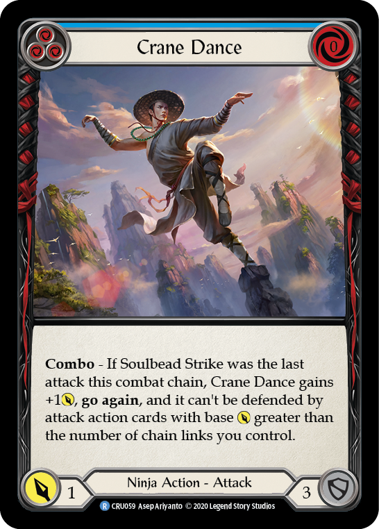 Crane Dance (Blue) [CRU059] (Crucible of War) 1st Edition Rainbow Foil