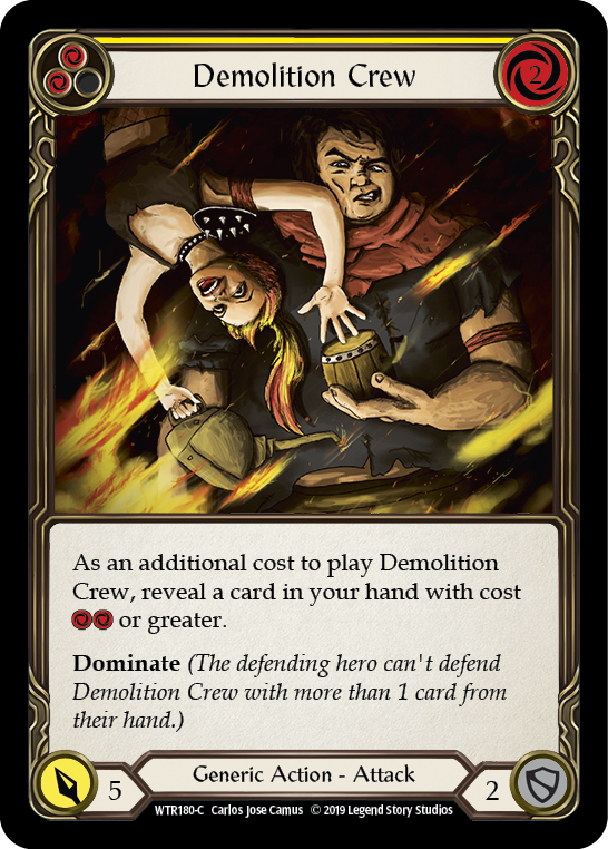 Demolition Crew (Yellow) [WTR180-C] (Welcome to Rathe) Alpha Print Rainbow Foil