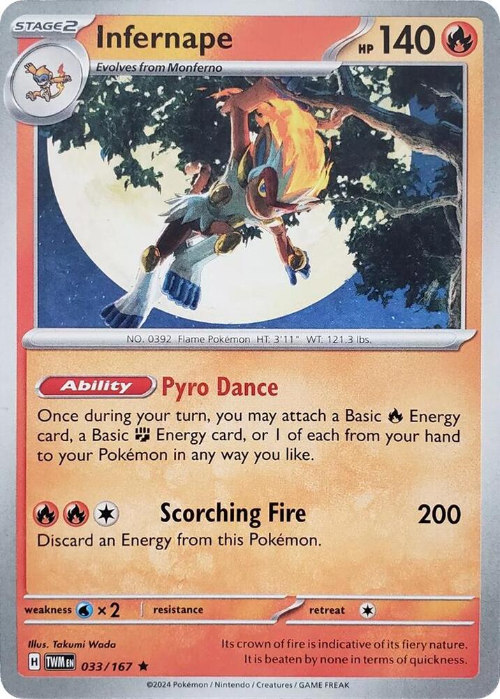 Infernape (033/167) (Scarlet & Violet: Twilight Masquerade) [Theme Deck Exclusive]