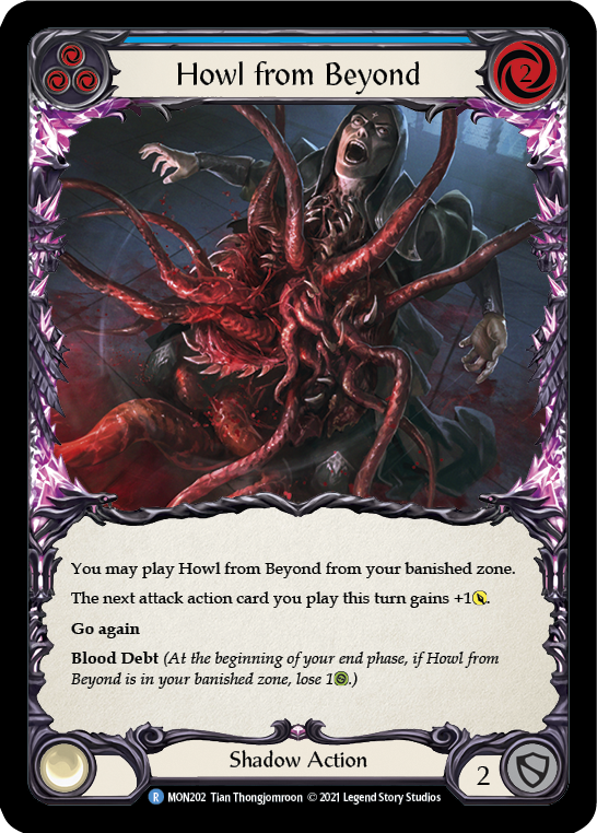 Howl from Beyond (Blue) [MON202-RF] (Monarch) 1st Edition Rainbow Foil