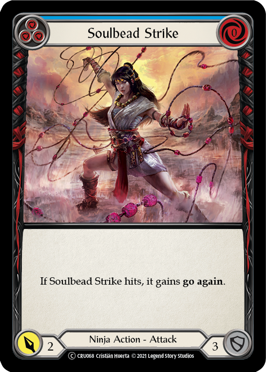 Soulbead Strike (Blue) [U-CRU068] (Crucible of War Unlimited) Unlimited Rainbow Foil