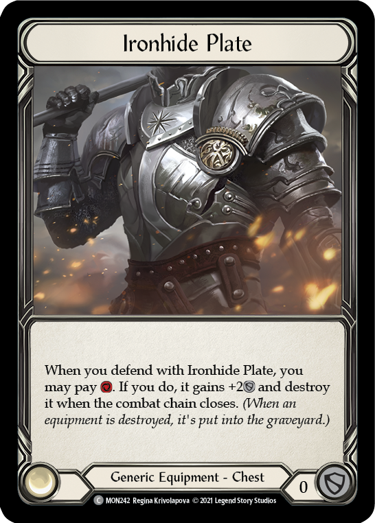 Ironhide Plate [MON242] (Monarch) 1st Edition Normal