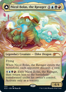 (Thick Stock Display Commander) Nicol Bolas, the Ravager // Nicol Bolas, the Arisen (Borderless) [Secret Lair: From Cute to Brute]